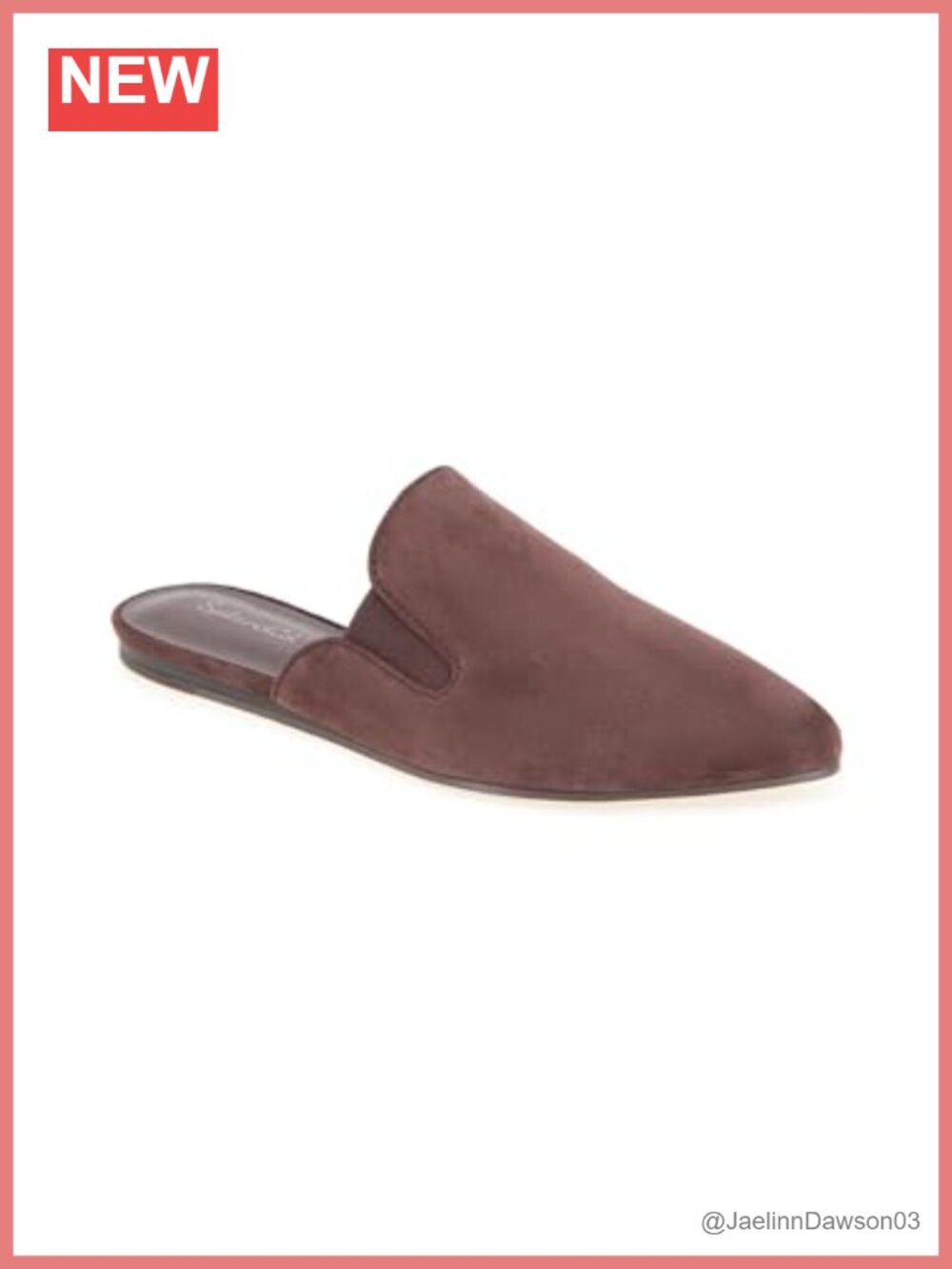 Leather Mules Pointed Toe Slip-On Flat Women Casual Formal